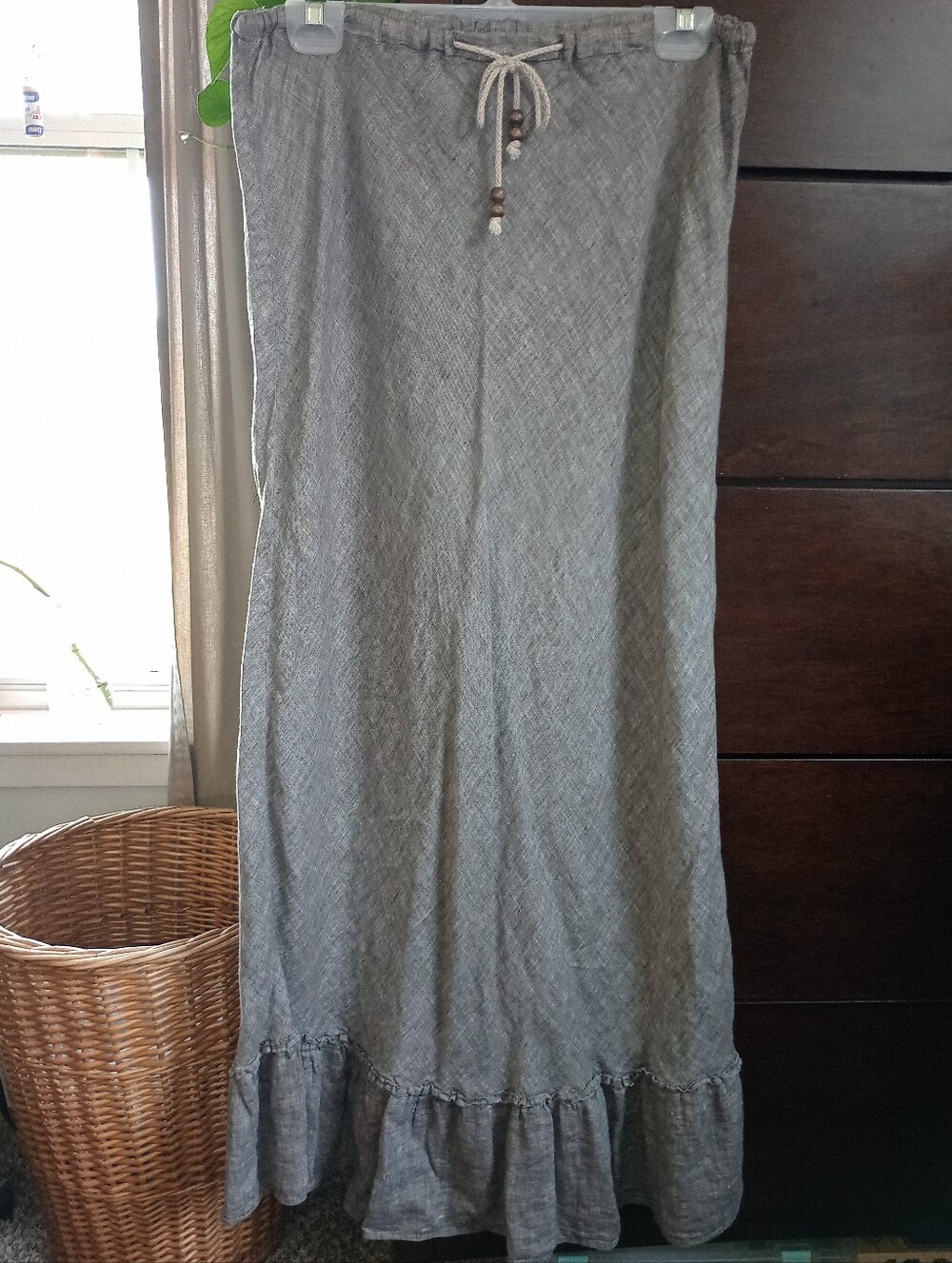 Eddie Bauer 100% Linen Maxi Skirt